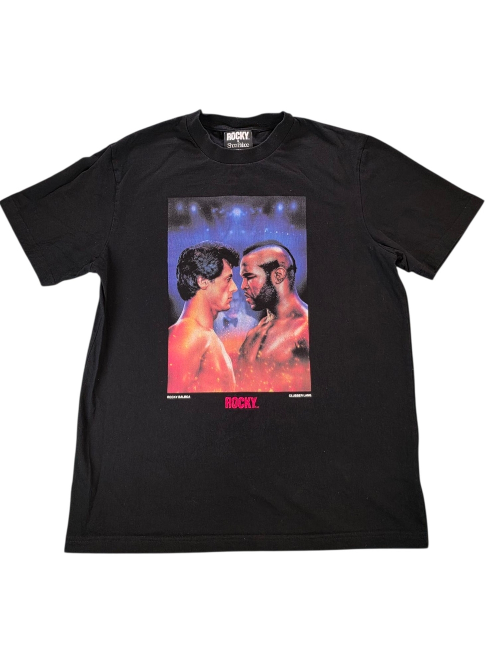 Men’s Shoe Palace Collab ROCKY T-shirt With Rocky And Mr T/Clubber Lang Sz Large